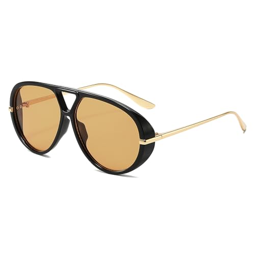 Ya en mundofriki.es: YAMEIZE Piloto Gafas de Sol Retro Oversized para Mujeres y Hombres Redondo Piloto 70 años Puente Doble Marco Grande Gafas Protección UV400