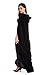 Crizcape Unisex Halloween Costume Cape Hooded Velvet Cloak for Men and Womens Black Medium