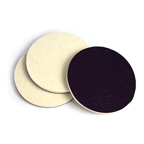 5 Inch (125mm) Wool Felt Polishing Pad Hook and Loop Compressed Woolen Wheel Buffing Pads for Car & Boat Polishing, Waxing, Sealing, Pack of 3 Cover