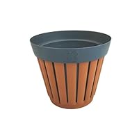 Ecoplast Vaso Linea Kreta Dm.25 Bianco/Verde