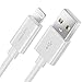 Price comparison product image deleyCON 1.5m (4.93 ft.) Lightning 8 Pin USB Charging & Data Cable MFI Certified & Compatible with iPhone 12 Pro Max 12 Pro 12 Mini SE (2. Gen.) 11 Pro Max XR XS Max XS X 8 Plus 8 - White
