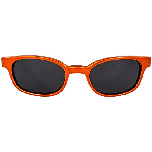 Kd'S Metallic Orange Frame/S/D Grey Lens Rectangular Sunglasses, Black, 55mm, 60mm2