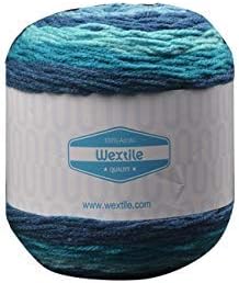 Big Cakes Self Striping Yarn- 2 Packs Wextile Acrylic Multicolor Wonderful Knitting Roll Perfect for Crochet & Knitting, 350 Meters 380 Yards per Ball (#16)