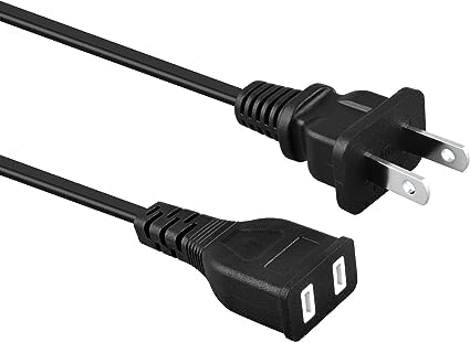 Amazon.co.jp: Nuxkst 6フィート 2プロング スクエアAC電源コード