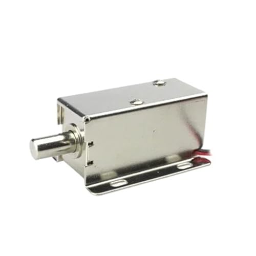 OPEUSLIEV 12V Mini Serratura Elettrica a Chiavistello in Acciaio Inox a Sicurezza Infallibile Solenoide Serratura Elettrica for Porta 5 Fili Blocco Feedback Facile da Installare(12V-No)