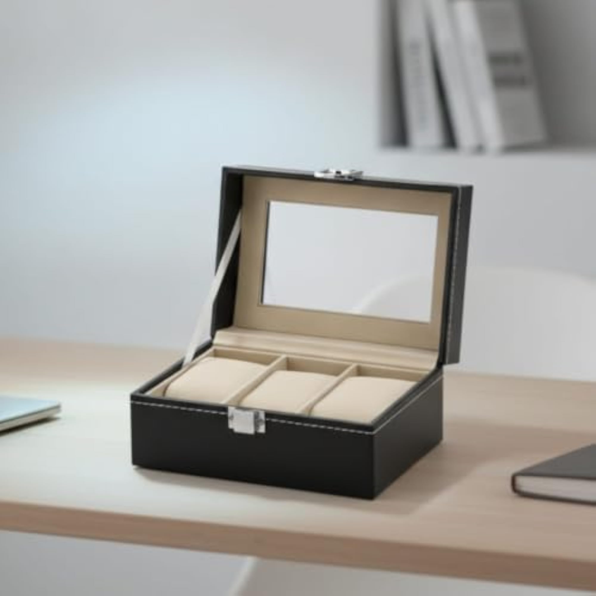 Black Watch Display Box with Cushioned Slots