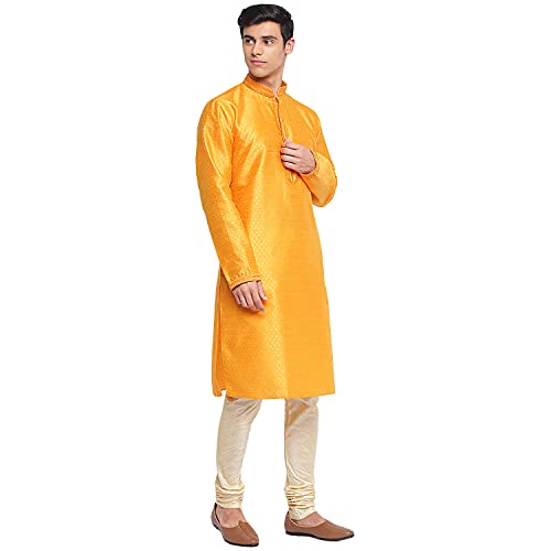 Image of Sanwara Men's Silk Relaxed Kurta
