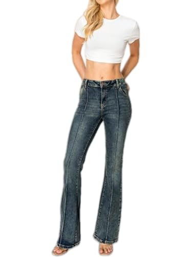 Flare Jeans for Women Low Waisted Wide Leg Bootcut Jeans Slim Fit Flared Wide Leg Denim Pants Y2K 90s Casual2