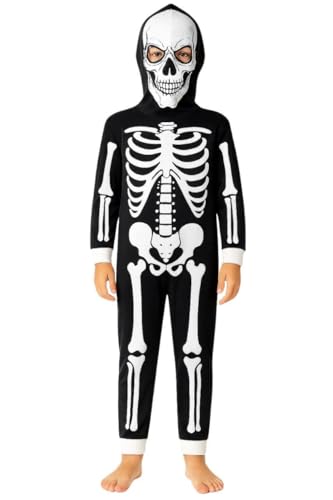 Pyjama squelette Halloween pour enfant, le cadeau idéal pour des nuits amusantes en coton