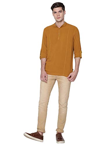 Image of Identiti Men Solid Slim Fit 100% Viscose Casual Shirt /Kurta for Men