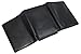 100% Leather Tri-fold Mens Wallet Black #961107