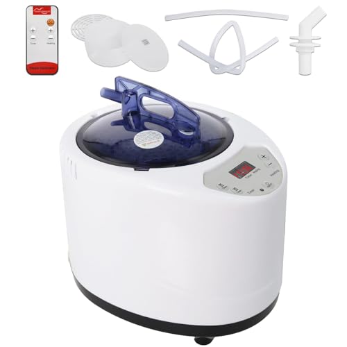 Dpwrrot Sauna Steamer Machine 2.6L 1000W Steam Generator for Sauna Portable Sauna Steamer with Remote Control for Home SPA Shower Body Relaxation Adjustable Steam Settings