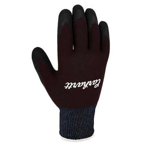 Carhartt womens Touch Sensitive Nitrile Glove, Deep Wine, Medium
