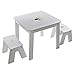 Atmosphera - Table de Jeux avec Rangement et Plateau Réversible + 2 Tabourets pour Chambre d'enfant