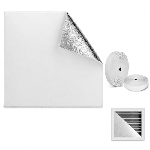 Gadpiparty Attic Fan Cover Whole House Fan Cover with Hook Tape for Ceiling Shutter Seal Return Vent Air Leak Prevention