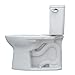 TOTO Drake Two-Piece Elongated 1.28 GPF Universal Height TORNADO FLUSH Toilet with CEFIONTECT and Right-Hand Trip Lever, Cotton White - CST776CEFRG#01