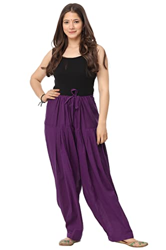Woman's Plain Cotton SEMI Patiala Salwar with Dupatta|| Free Size || Plain Patiala || SEMI Patiala Pants || Solid Cotton Patiala || Patiyala