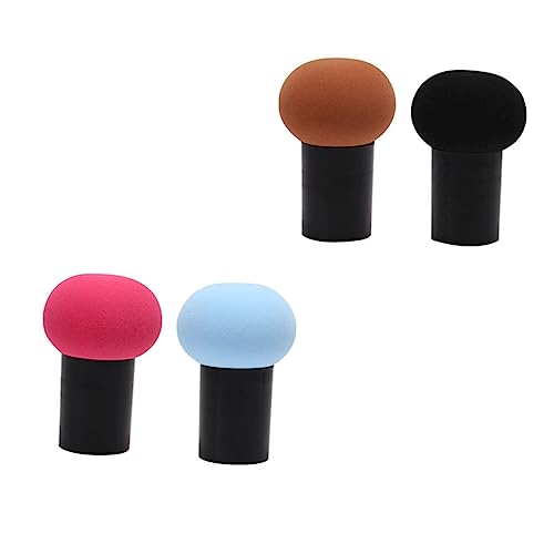 LIFKOME 4pcs Mushroom Head Makeup Fluffy Powder Puff for Women Makeup Pads Random Color