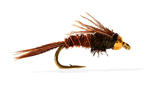 Bead Head Flash Back Pheasant Tail Mayfly Nymph Flies Tied o...