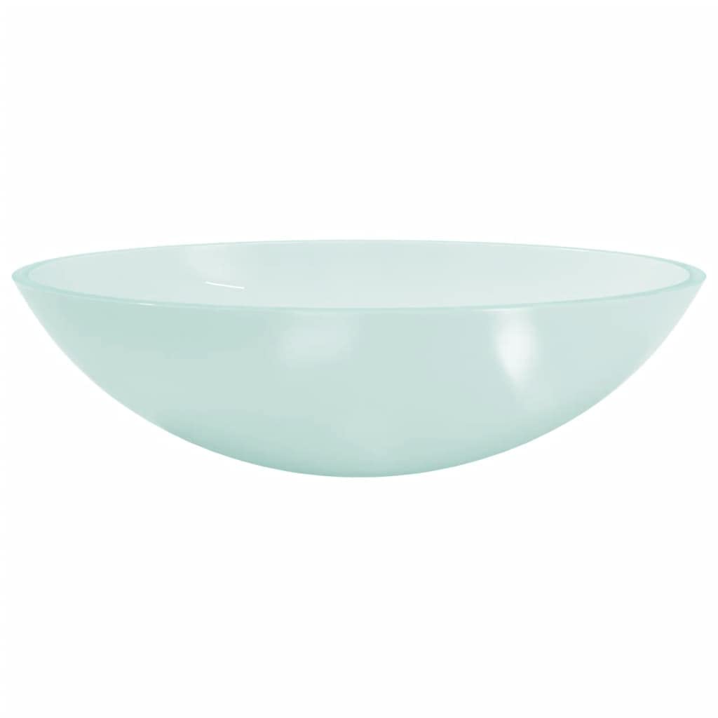 INLIFE Lavabo de cristal 50 x 37 x 14 cm, mate, 6,74 kg, 345243