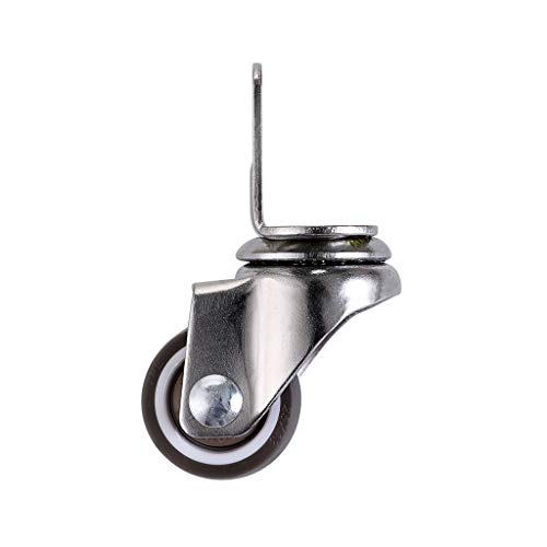 Skelang SKE2020011701 4 Pcs 1 Inch Side Mounting Casters, Tpe Swivel Plated Caster Wheels thumb #5