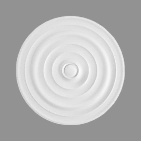 Rosetta Da Soffitto In Polistirolo - Ø 35 Cm - Effetto Stucco - Personalizzabile Con Vernice - Foto 10