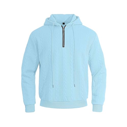 Sweat à capuche zippé bleu pour les balades à moto et les activités de sport en plein air