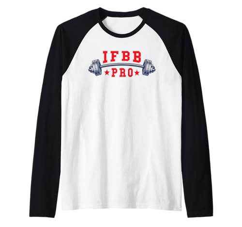IFBB PRO Raglan Baseball Tee for Bodybuilders & Athletes