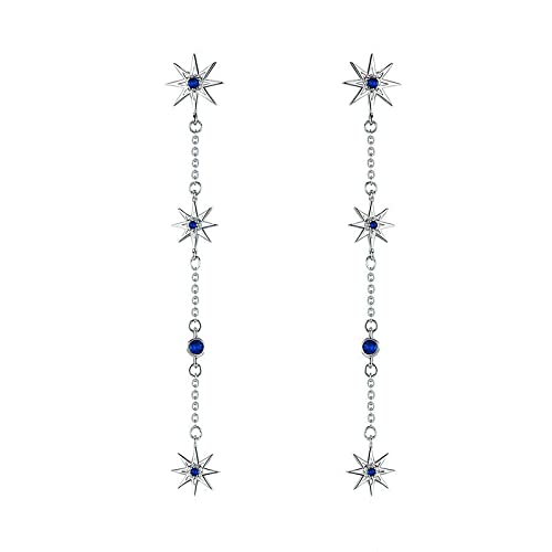Boucles d'oreilles longue chaîne étoile pour sublimer vos tenues