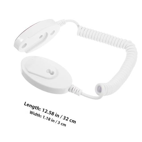 Soporte para control remoto fácil de usar con cable antipérdida duradero de plástico blanco 2