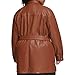 Levi's Women's Faux Leather Belted Shirt Jacket (Standard & Plus Sizes), Camel, 1X