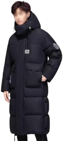 Men&#39;s Down Jacket Over The Knee Long Autumn And Winter Hat Fashion And Thick Warm Casual Coat