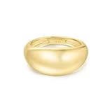 ANIA HAIE Vogue Maven Bold Dome Ring 925 Sterling Silver 14K Gold Plated Size 54 with Gift Box