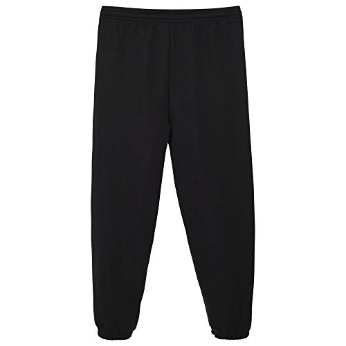 Ace Online Pantalon de jogging unisexe en polaire avec ourlet fermé pour l'école - Noir - 5-6 ans Cover