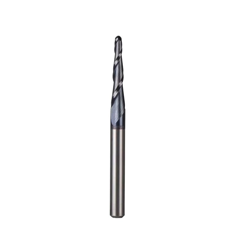 2 Stück R0,75*D3,175 * 15 * 38,1L*2F Hartmetall-Vollkern-Kugelfräser, Kegel- und Kegelfräser for Holz