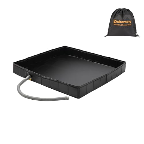 dakewang 34' x 34' x 5' Outdoor Shower Base - Portable Shower Floor - Outdoor Shower Pan for...
