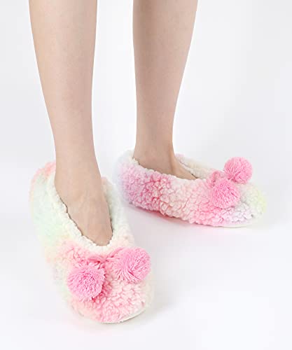 Image of Keyela Women Cozy Warm Slipper Socks, Non Slip Gripper Indoor House Socks | Soft warm cozy fabric, gripper anti-slip bottom for bedroom, lounge and all indoor daily use