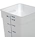CFS 1073602 StorPlus Square Food Storage Box, Container Only, 22 Quart, White (Pack of 6)