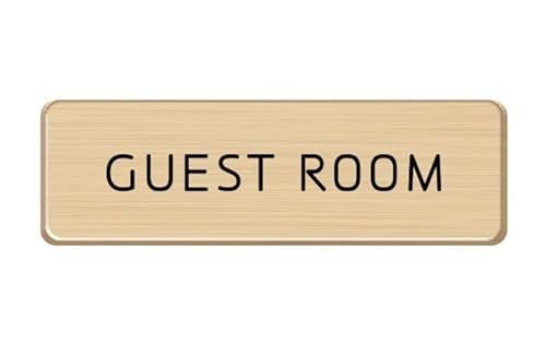 nX} hAv[g ^v[g hATC Aluminum Door Sign Vv \D GUEST ROOM Gold/Black
