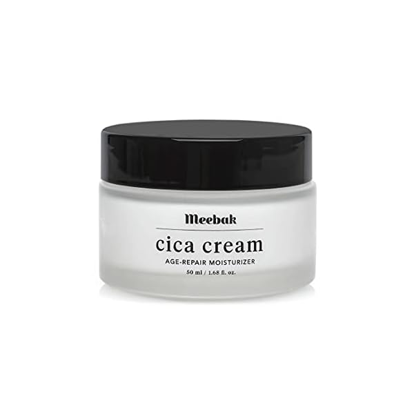 Cica-Face-Moisturizer-for-Women-Anti-Aging-Anti-Wrinkles-Natural-Korean-Cica-Cream-17-oz Meebak Cica Cream | Korean Face Moisturizer for Sensitive Skin, Anti-Aging Night Cream with Retinol, Peptides, Hyaluronic Acid | Calming & Repairing Skin | 50ml, 1.7 fl oz