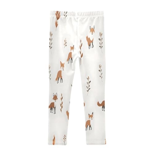 Toddler Girls Leggings Printed Yoga Pants Leggings Fox Leaves for Kids2