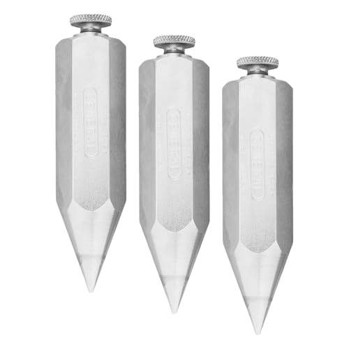 Hexagon steel plumb bob, 12 oz, pack of 3