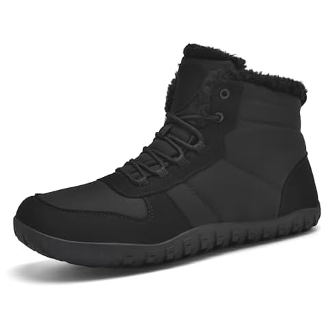 FOGOIN Men's Winter Fur Lined Boots Cover