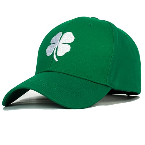 St. Patrick's Day Party Baseball Cap Ireland Irish Leaf Green Trucker Hat Four Leaf Clover Lucky Dad Caps 22.5"
