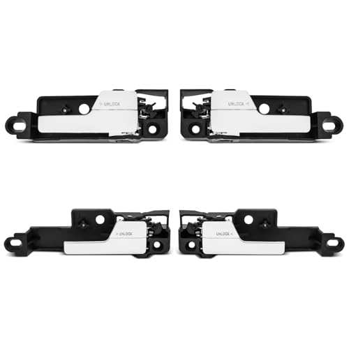 Deal Interior Door Handle Kit, 4pcs Front+Rear Left+Right Side, Compatible with 06-12 Ford Fusion 06-11 Mercury Milan 06 Lincoln Zephyr 07-12 MKZ, Replaces 81701 81702 81703 81704