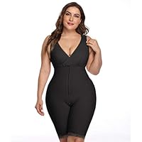 CURVEAR Women cotton Waist Trainer Slimming Plus Size Full Bodysuit Corset Tummy Control Open-Bust Butt Lifter Shapewear Seamless V-Neck Jumpsuits