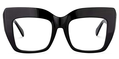 Image of Voogueme Vooglam Oversize Square Blue Light Glasses for Women Fashion Eyewear Anti Eyestrain & UV Rosaura OA01901