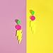 Mintolex 80s Neon Earrings for Women Acrylic Lightning Bolt Drop Earrings Retro 80s 90s Glow Party Accessories Neon Jewelry for Halloween Costume Outfit, Yellow B