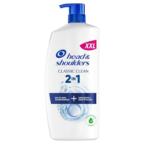 Head & Shoulders Classic Clean 2-in-1 Anti-Schuppen Shampoo und Pflegespülung 1000ml Pumpspender. Schuppenfrei
