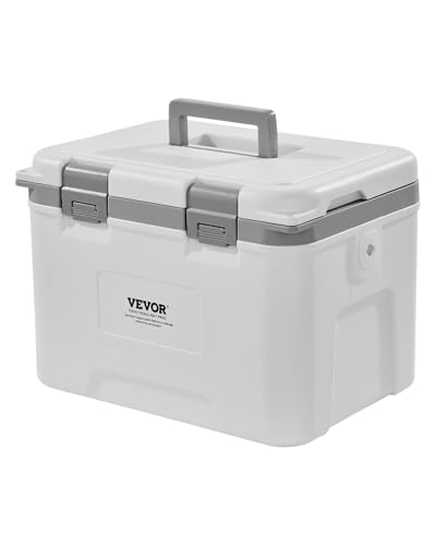 VEVOR Nevera Portátil Rígida con Retención de Hielo Asas Resistentes y Portavasos Enfriador Portátil Aislado de Material Ligero Adecuada para Pícnics Familiares, Viajes Cortos 425 x 320 x 315 mm